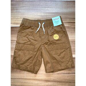 Cat & Jack Boys Cargo Shorts Brown 100% Cotton Size Small 6-7